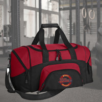 Stitley's small red duffel can keep your gym gear organized